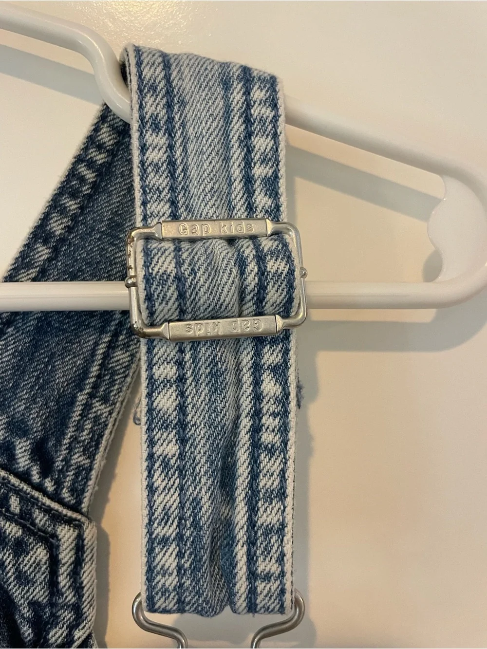 GAP Kids Four-Tone Denim Short Overalls - Blue